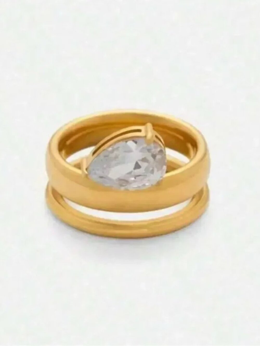 Gold and Silver Ring Set Q630